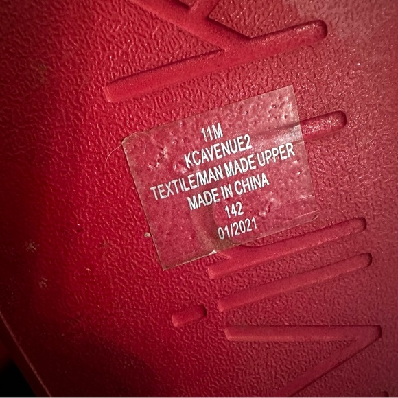 Calvin Klein Red Slide Sandals - Picture 4 of 4